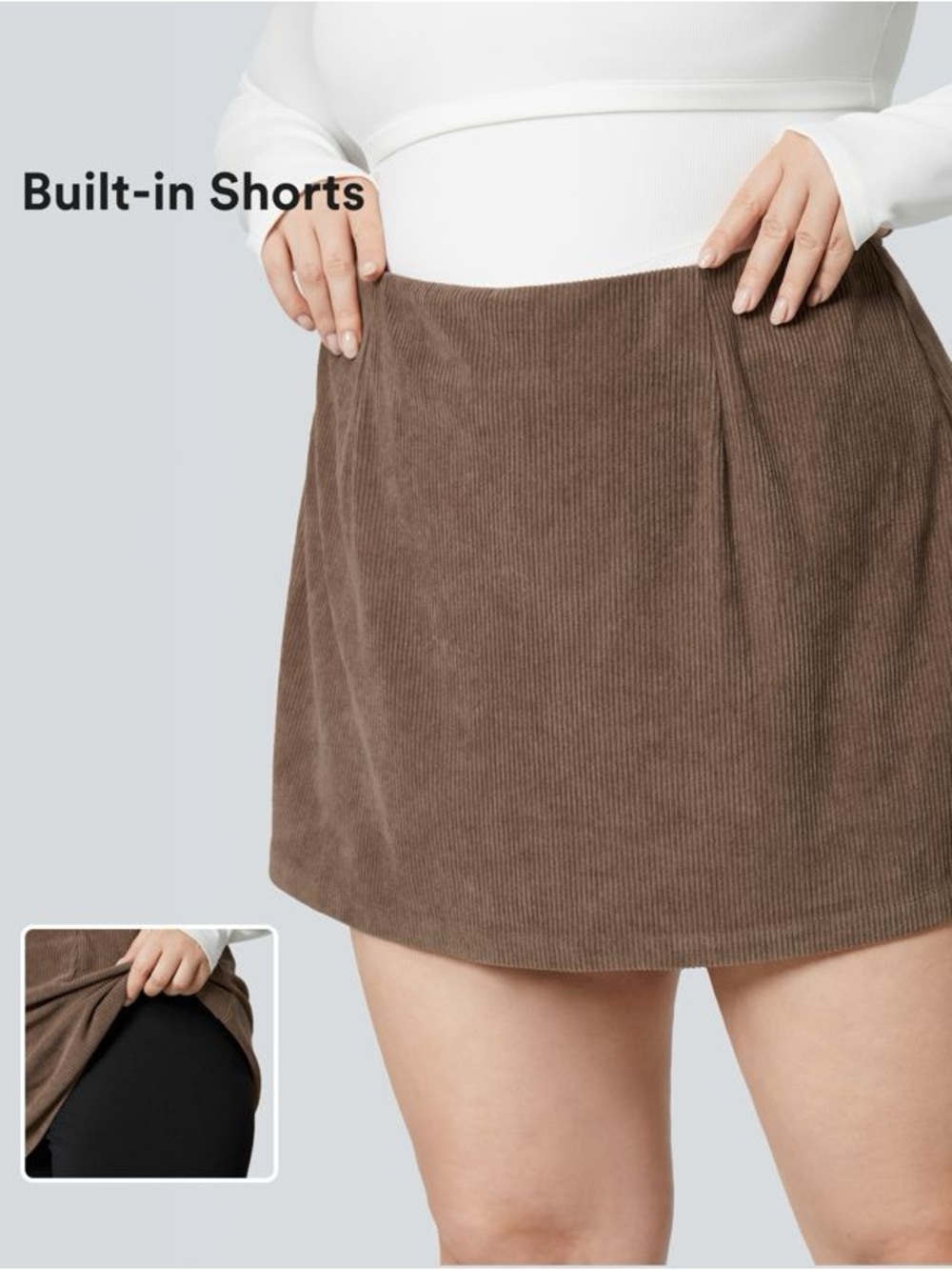 HALARA 3X Acorn Corduroy Skirt